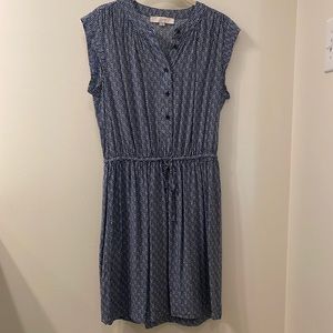 LOFT size small blue and white dress.